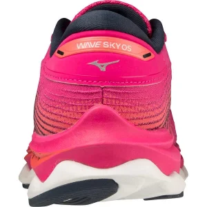 MIZUNO WAVE SKY 5 W PINK PEACOCK/SILVER/HOT CORAL 22 soldes officiel 14