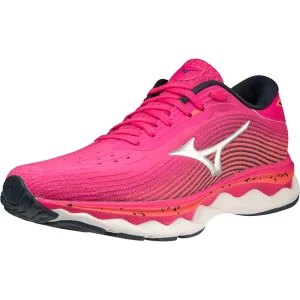 MIZUNO WAVE SKY 5 W PINK PEACOCK/SILVER/HOT CORAL 22 soldes officiel 12