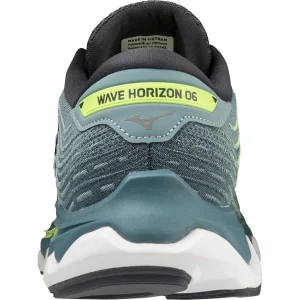 MIZUNO WAVE HORIZON 6 SMOKE BLUE/EBONY/NEO LIME 22 destockage 9