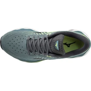 MIZUNO WAVE HORIZON 6 SMOKE BLUE/EBONY/NEO LIME 22 destockage 13