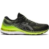 ASICS GEL-KAYANO 28 BLACK/HAZARD GREEN 22 pas cher 20