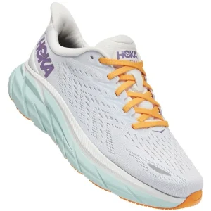 HOKA ONE ONE CLIFTON 8 W WHITE OF BLUE /ORANGE 22 grossiste 12