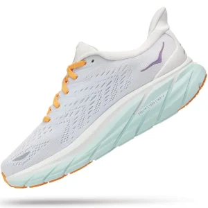 HOKA ONE ONE CLIFTON 8 W WHITE OF BLUE /ORANGE 22 grossiste 18