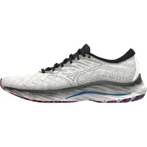 achat pas cher MIZUNO WAVE RIDER 26 SNOW WHITE/SILVER/INDIGO BUNTING 22 10