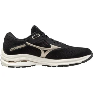 MIZUNO WAVE RIDER 24 W BLACK/PLATINUM GOLDOLD/FUDGE 21 soldes en ligne 12